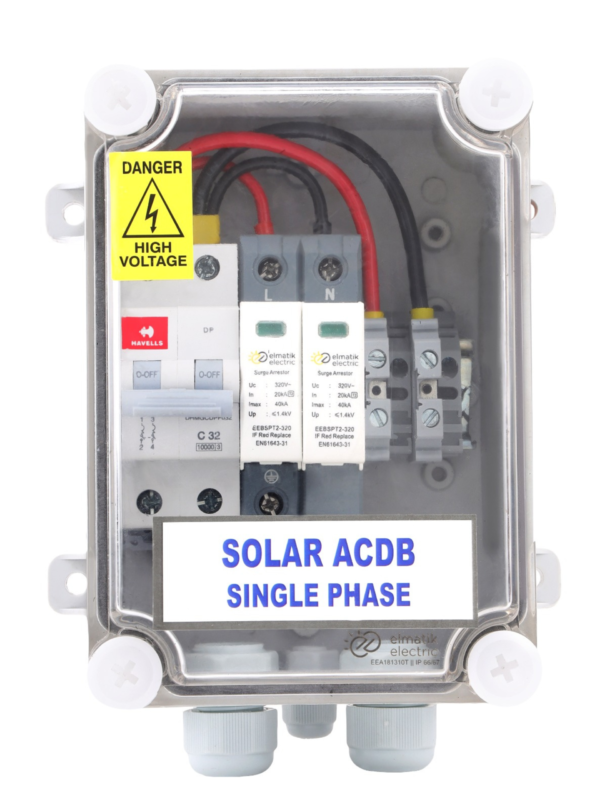 Elmatik Solar ACDB Single Phase